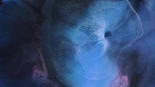 Abstract Blue Swirling Fluid Background