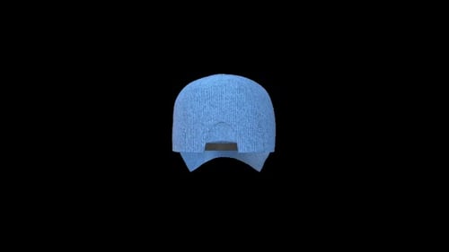 Stylish Blue Cap with Curved Brim