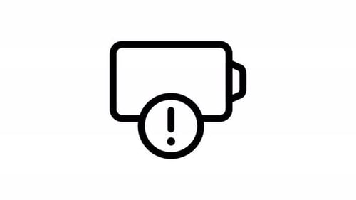 Looping Minimalist Warning Exclamation Mark Icon Animation