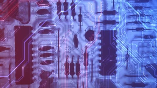 Electronic PCB Printed Circuit Board Digital Abstract Background Electrical Scheme Technology