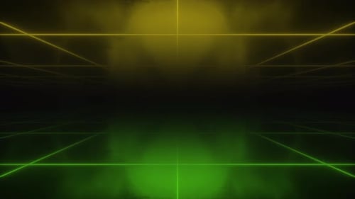 80s Retro Futuristic Sci Fi Seamless Loop. Retrowave Neon Lights Animation Background V2