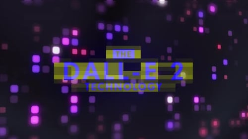 Dall E 2 Text-Glitch-Stil-Effekt mit digitalem abstraktem Hintergrund