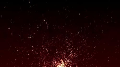 Dynamic Fiery Particle Burst Abstract Background Animation