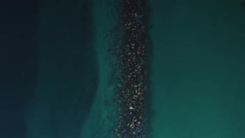Aerial view on the pacific ocean