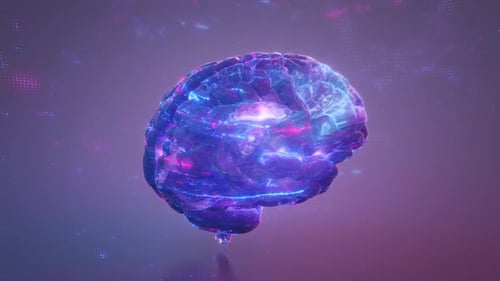 Creative mind. 3D render animation