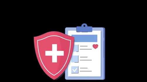Animated Medical Health Checklist with Protection Shield