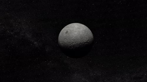 The moon in space
