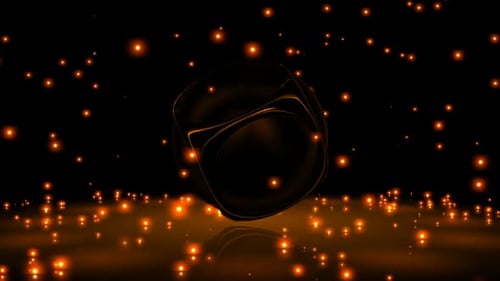 Background with Falling Orange Particles, Exclusive, 3D Render, Unique Design, Figure