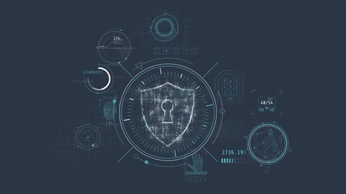 Futuristic Digital HUD Security Interface
