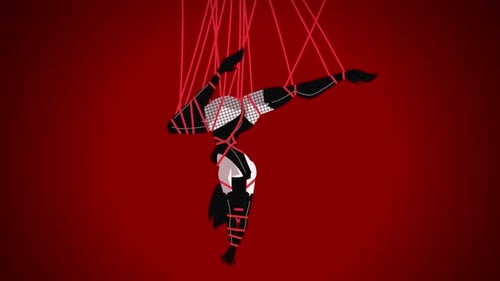shibari sensual woman tied in ropes