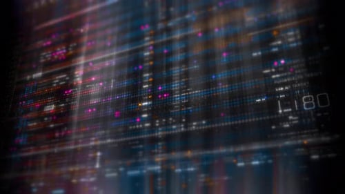 Futuristic Digital Data Stream Code Background Animation