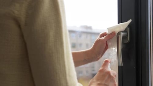 Hygiene, Health Care and Safety Concept - Close Up of Woman Hands