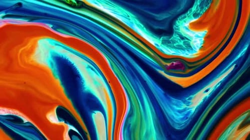 Perfect Multi Colored Fluid Paint Movement Background 88