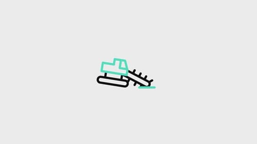 Minimalist Ditch Digger Icon Animation