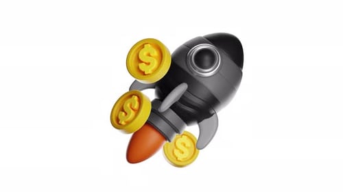 3d Icon Animation Startup Profit