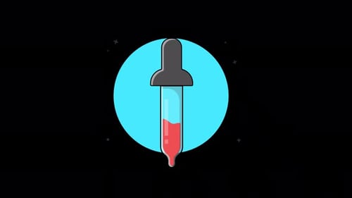 Flat Design Dropper Animation for Medical and Science Projects