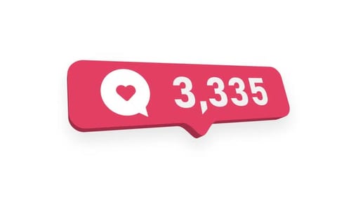 Contador de comentários: ícone 3D rosa moderno isolado em fundo branco