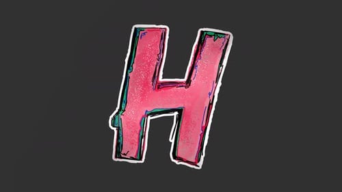 Peeling Grunge Letter Reveal Animation