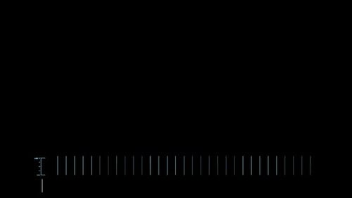 Interface Collection: Loop in of formation of grid along the two axes on a dark background