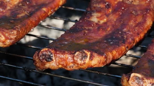 Grilled pork ribs