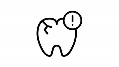 tooth line icon animation
