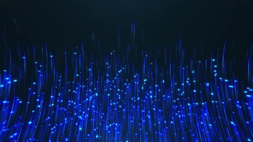 Futuristic Blue Digital Data Stream Background Loop