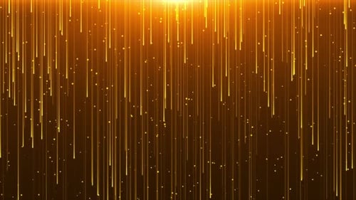 Abstract Golden Digital Particle Background Loop