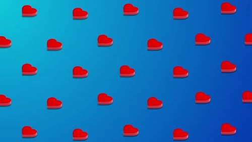 Boucle d'arrière-plan d'animation d'Icones de cœur