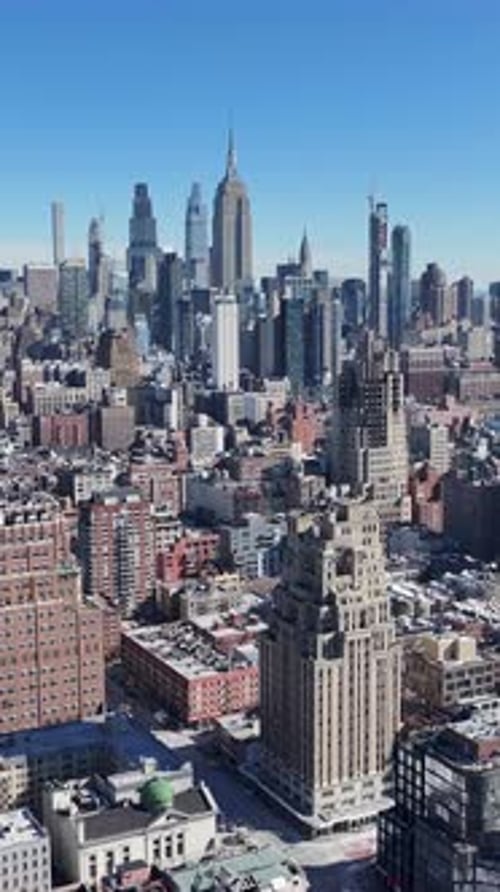 New York Skyline At Manhattan In New York United States.