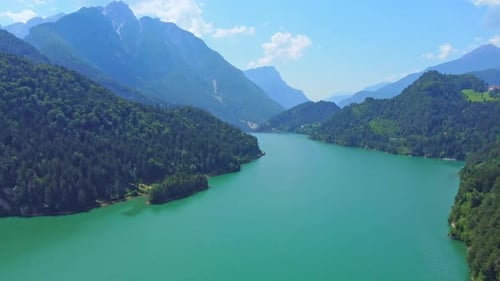 Aerial View Of Cadore Lake