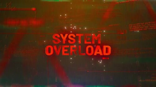 Futuristic System Overload Digital Display Glitch Text