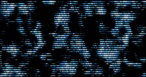 Abstract Blue Digital Dots Geometric Background Animation