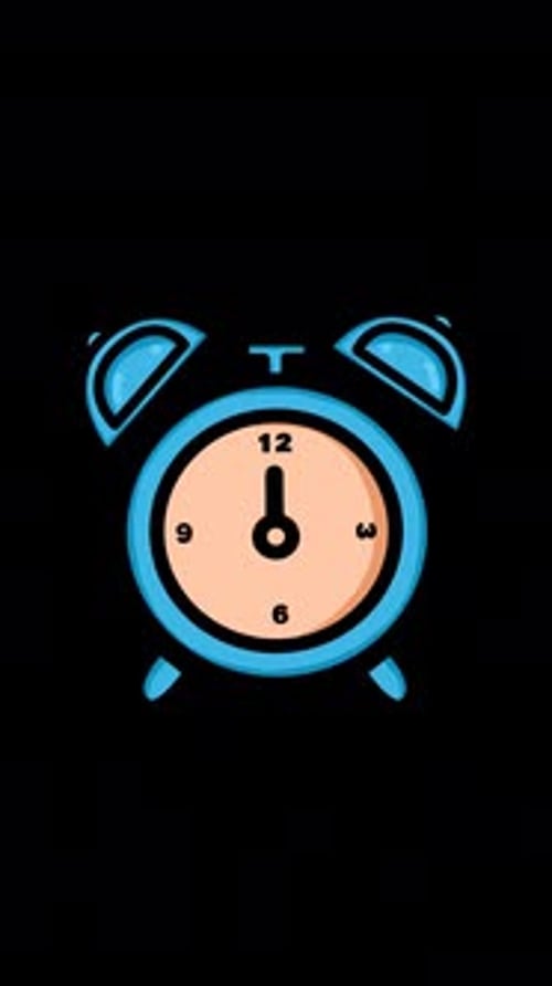 Alarm Clock Ringing On Alpha Channel Vertical