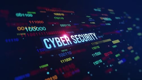 Cyber Security Digital Binary Code Background