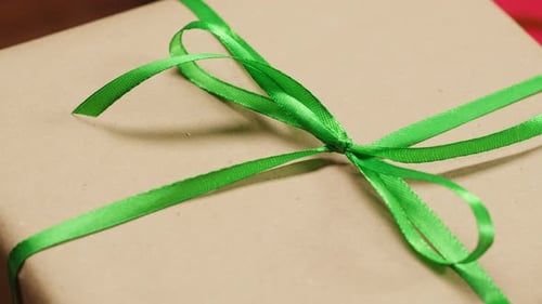Close Up of a Gift Being Wrapped