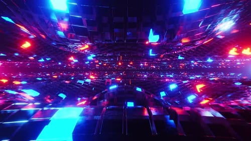 The Stunning Visuals of a Geometric Tunnel. Infinitely looped animation