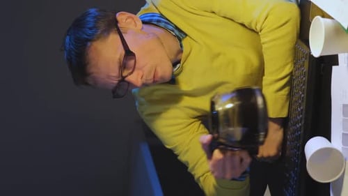 Stressed Man with Deadline Pressure at Work