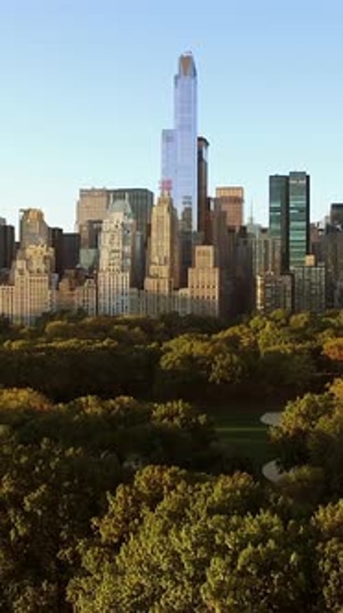 A Stunning View of the Urban Landscape Including Central Park That Captivates the Eye