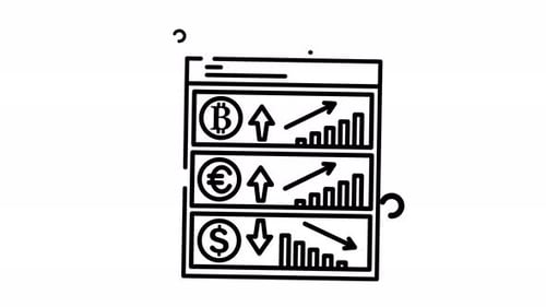 Animated Cryptocurrency and Forex Market Trends