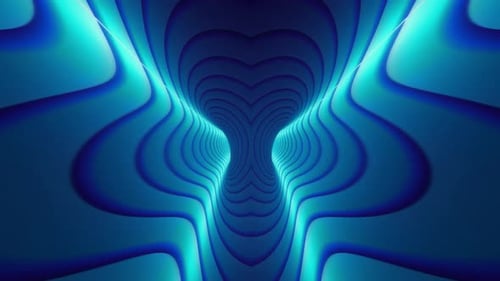 4K seamless loop graphics of flight into a digital technology tunnel. 3D animation rendering. Sci-fi