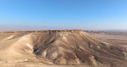Dry desert landscape, Drone footage