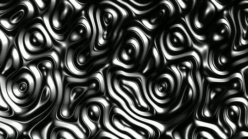 Abstract Flowing Metallic Liquid Background Animation