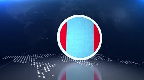 Futuristic News Channel Intro with Spinning Globe