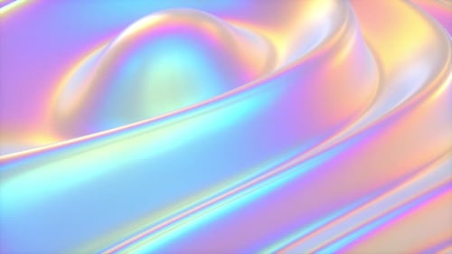 Boucle de fond blanche en forme de fluide iriscente
