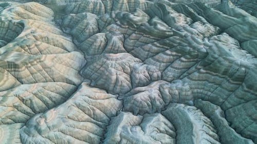 Striking desert landscape with unique geological formations