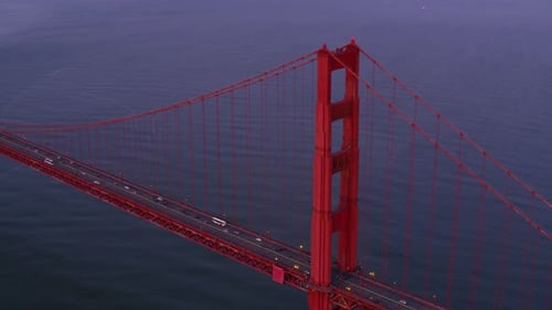San Francisco, California Circa-2017, Aerial View of Golden Gate Bridge Aerial