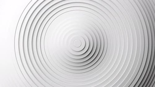 White clean rings animation. Abstract background. Loop animation