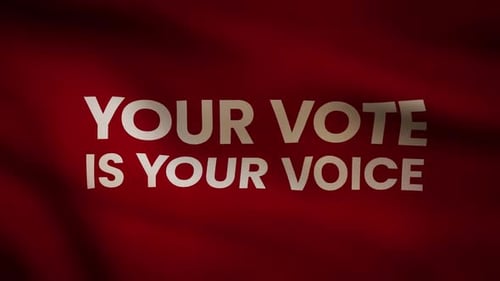 Your Vote Is Your Voice Elections Waving Flag