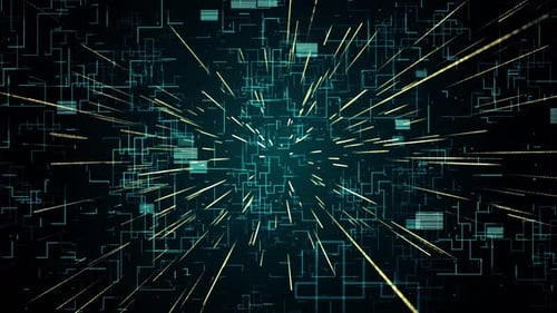 4K Envolez-vous dans un tunnel technologique numérique