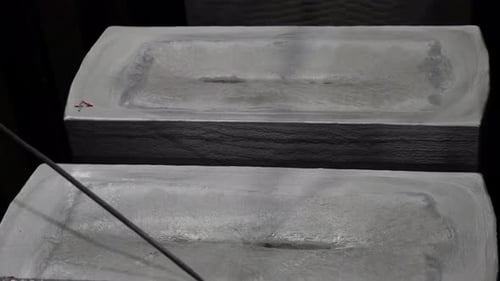 Clean aluminum sheets. Aluminum cans recycling factory.